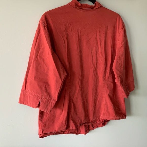 Red Button Up Top - Picture 8 of 11